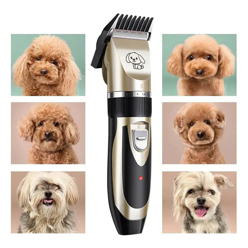 Set de Tondeuse Silencieuse pour Chiens avec Peignes Réglables