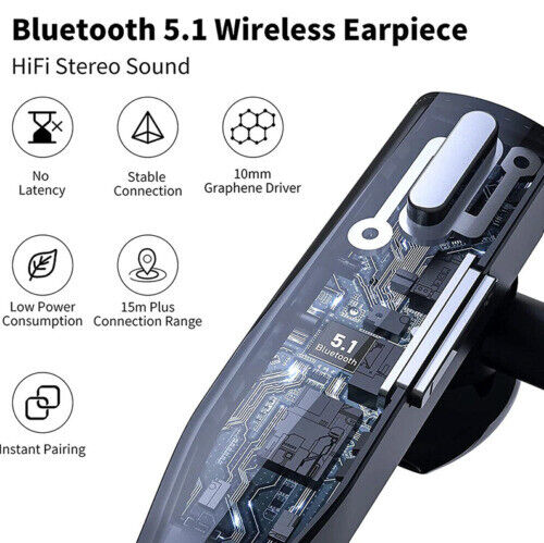Casque Bluetooth 5.1 avec Réduction de Bruit et Microphones Doubles pour Hommes