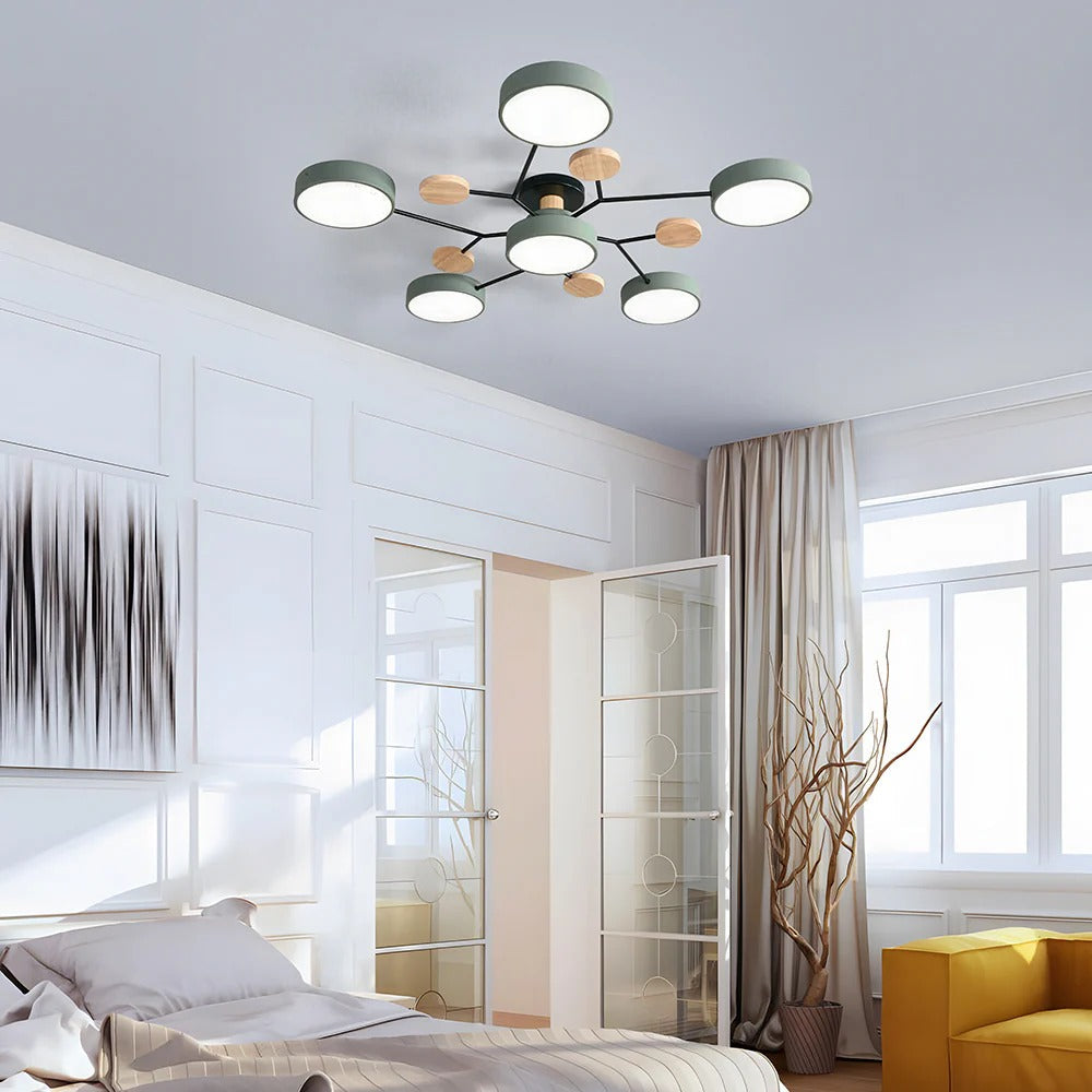 Lumière de plafond semi-encastrée LED Halo moderne pour des espaces élégants