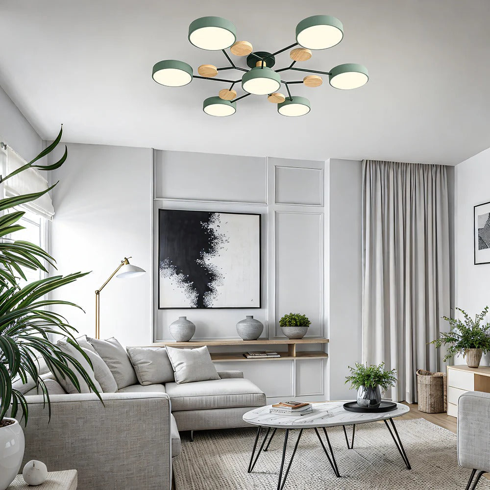 Lumière de plafond semi-encastrée LED Halo moderne pour des espaces élégants
