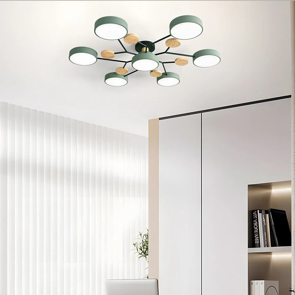 Lumière de plafond semi-encastrée LED Halo moderne pour des espaces élégants