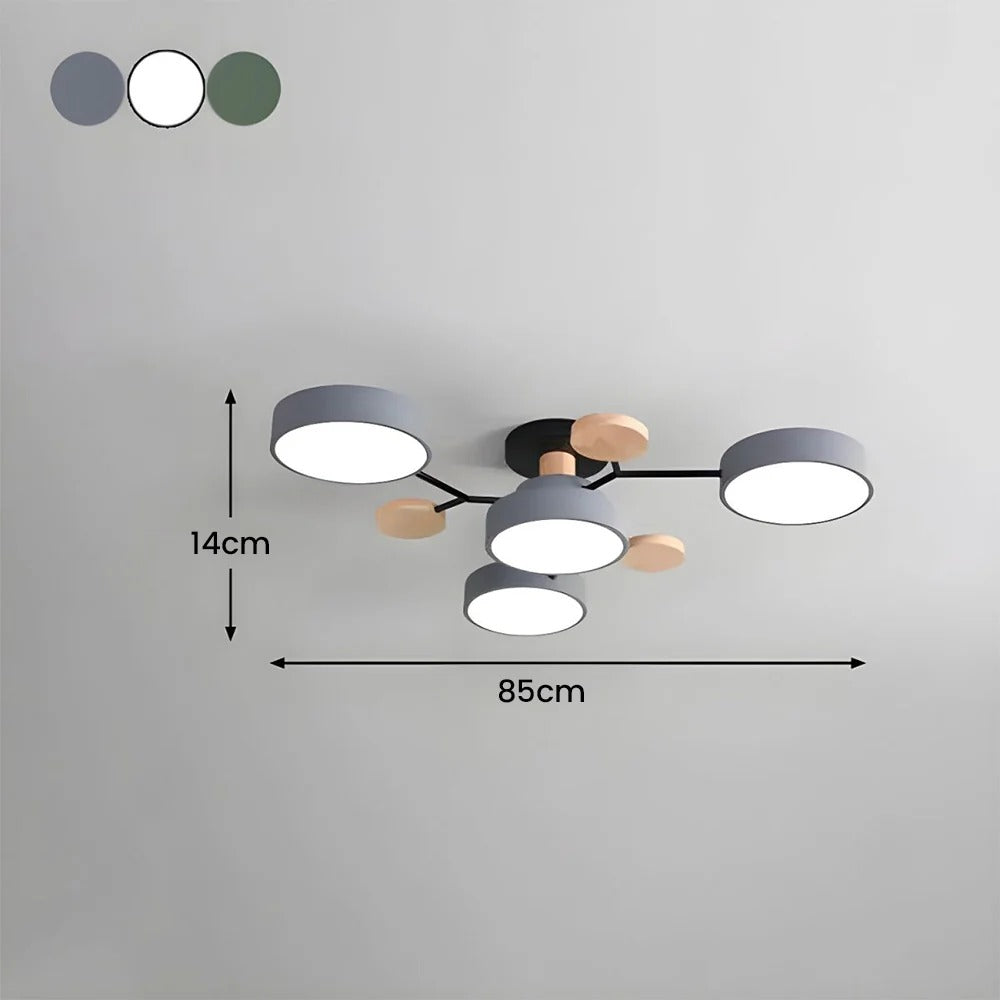 Lumière de plafond semi-encastrée LED Halo moderne pour des espaces élégants