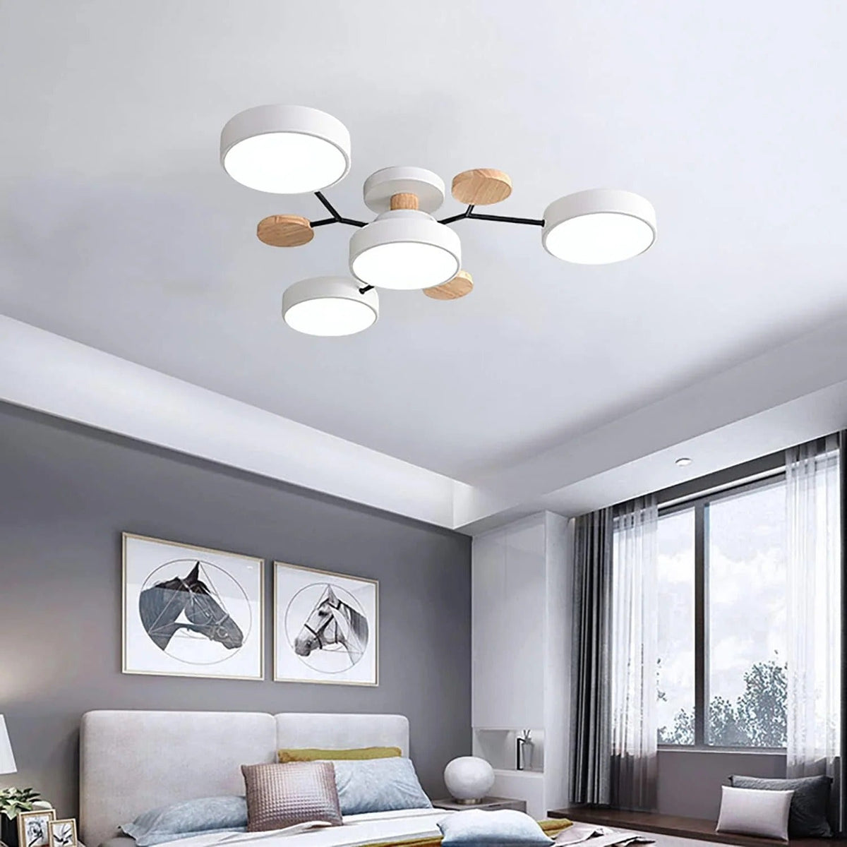 Lumière de plafond semi-encastrée LED Halo moderne pour des espaces élégants