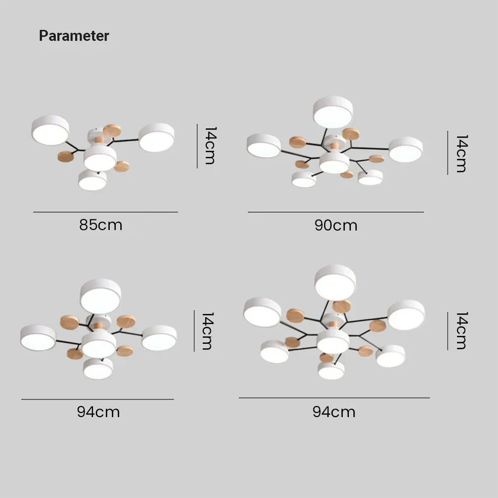 Lumière de plafond semi-encastrée LED Halo moderne pour des espaces élégants