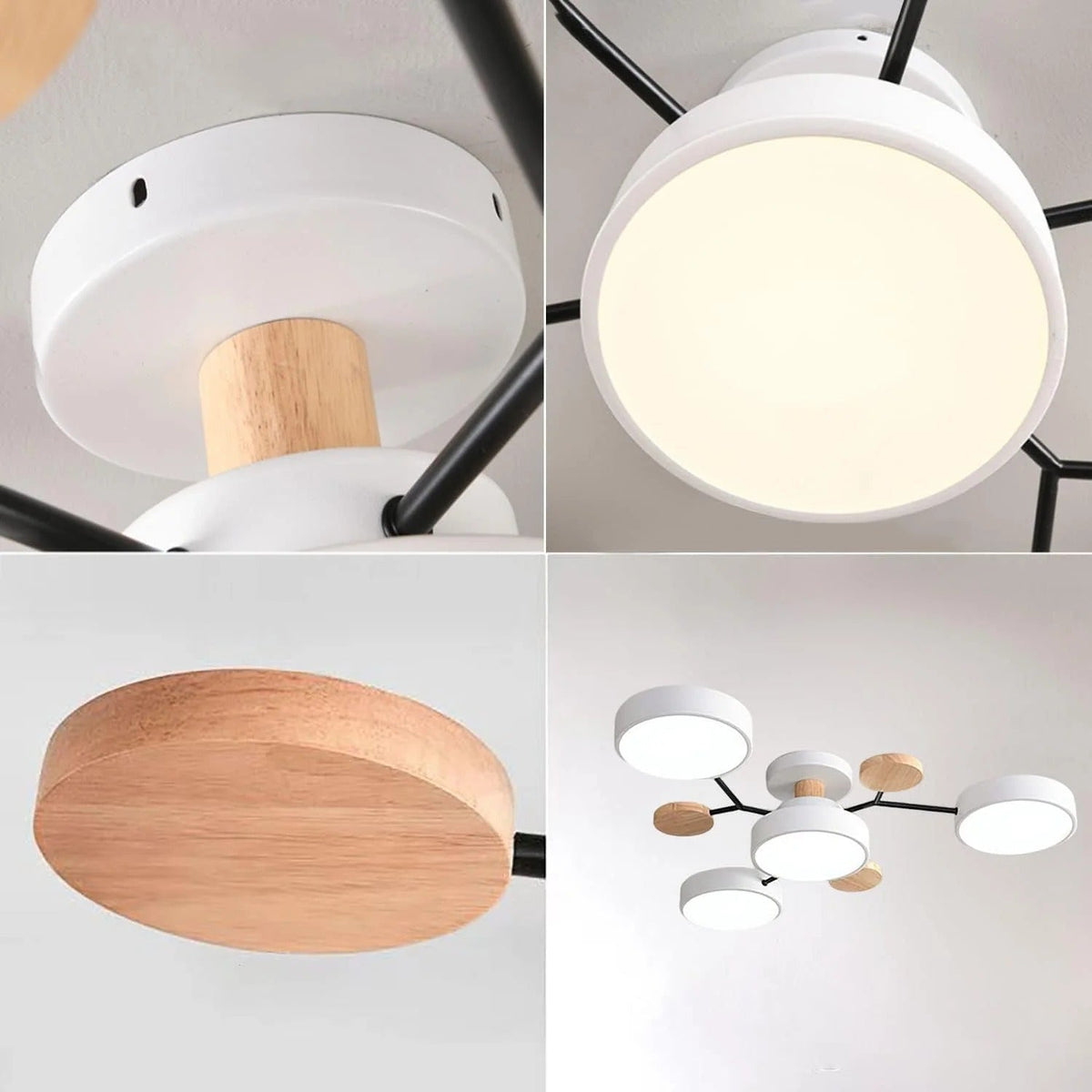 Lumière de plafond semi-encastrée LED Halo moderne pour des espaces élégants