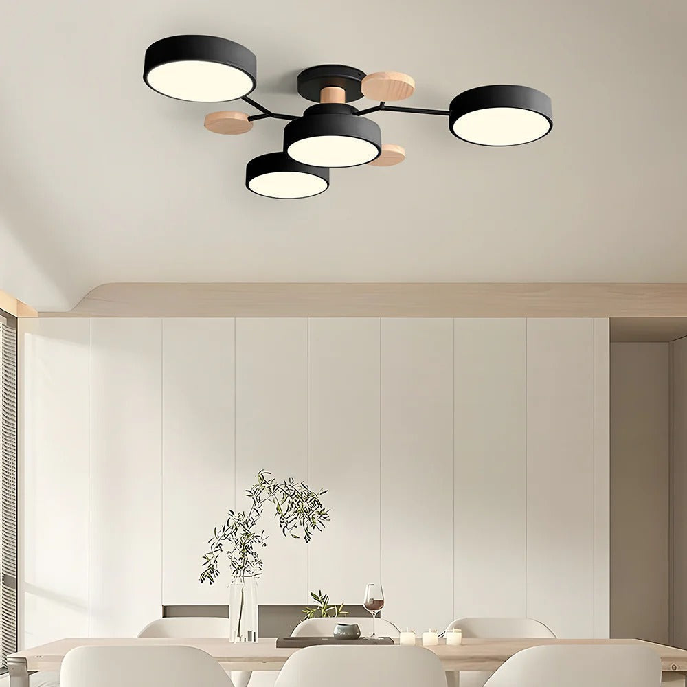 Lumière de plafond semi-encastrée LED Halo moderne pour des espaces élégants
