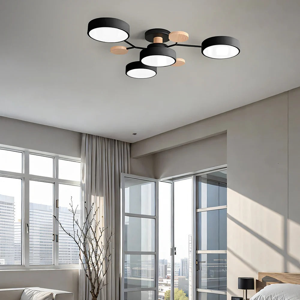 Lumière de plafond semi-encastrée LED Halo moderne pour des espaces élégants