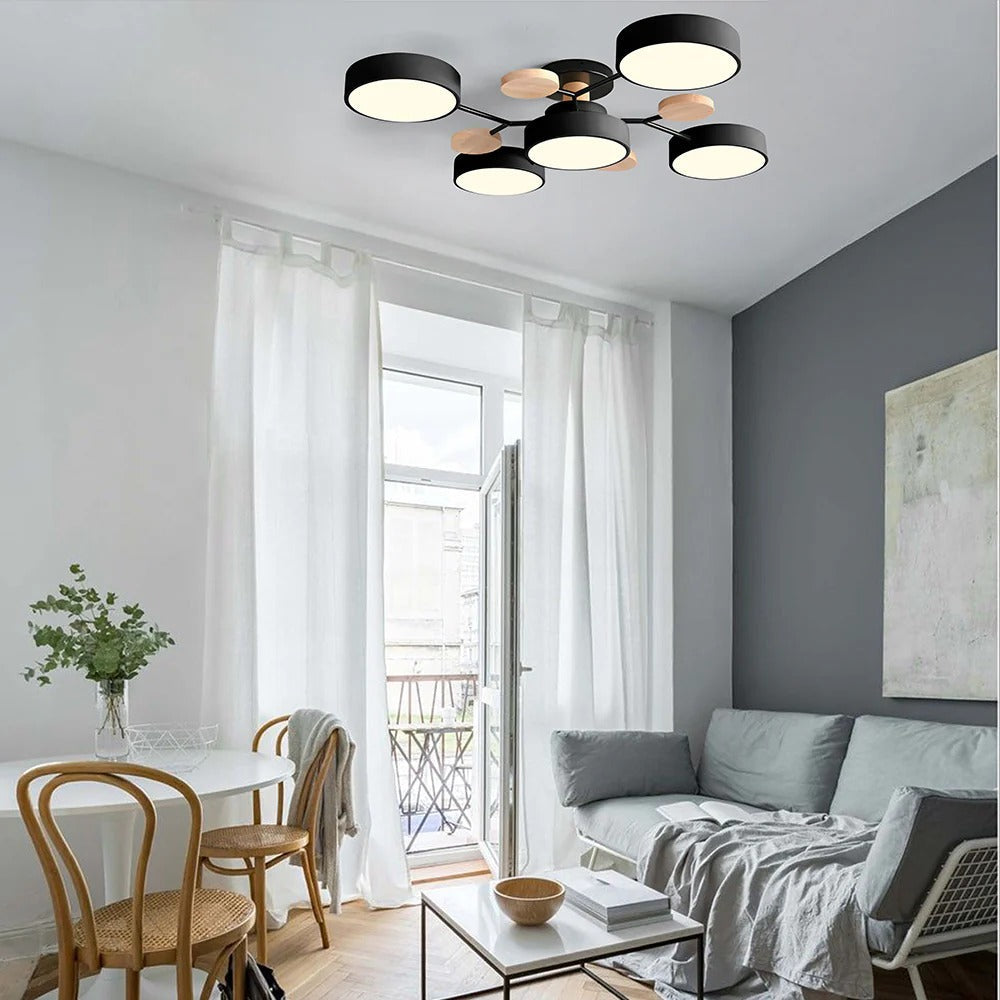 Lumière de plafond semi-encastrée LED Halo moderne pour des espaces élégants