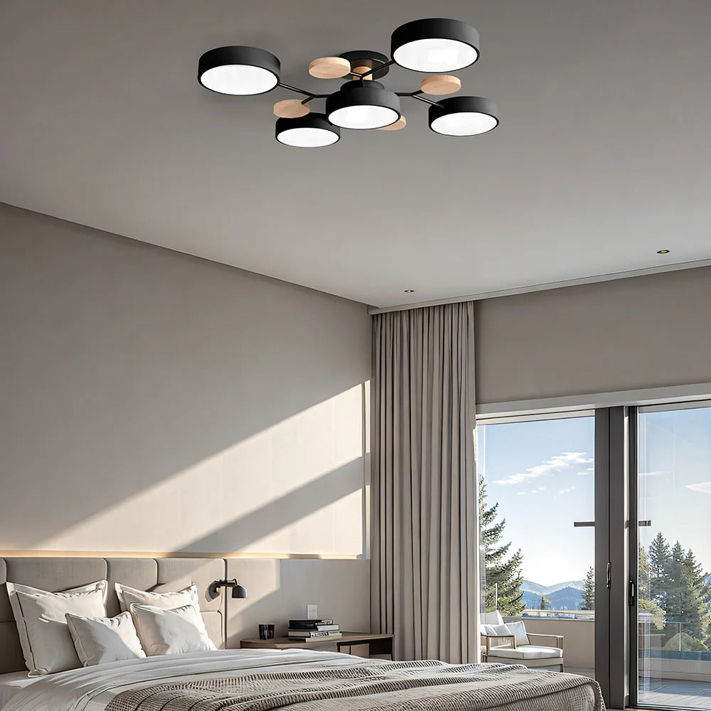 Lumière de plafond semi-encastrée LED Halo moderne pour des espaces élégants