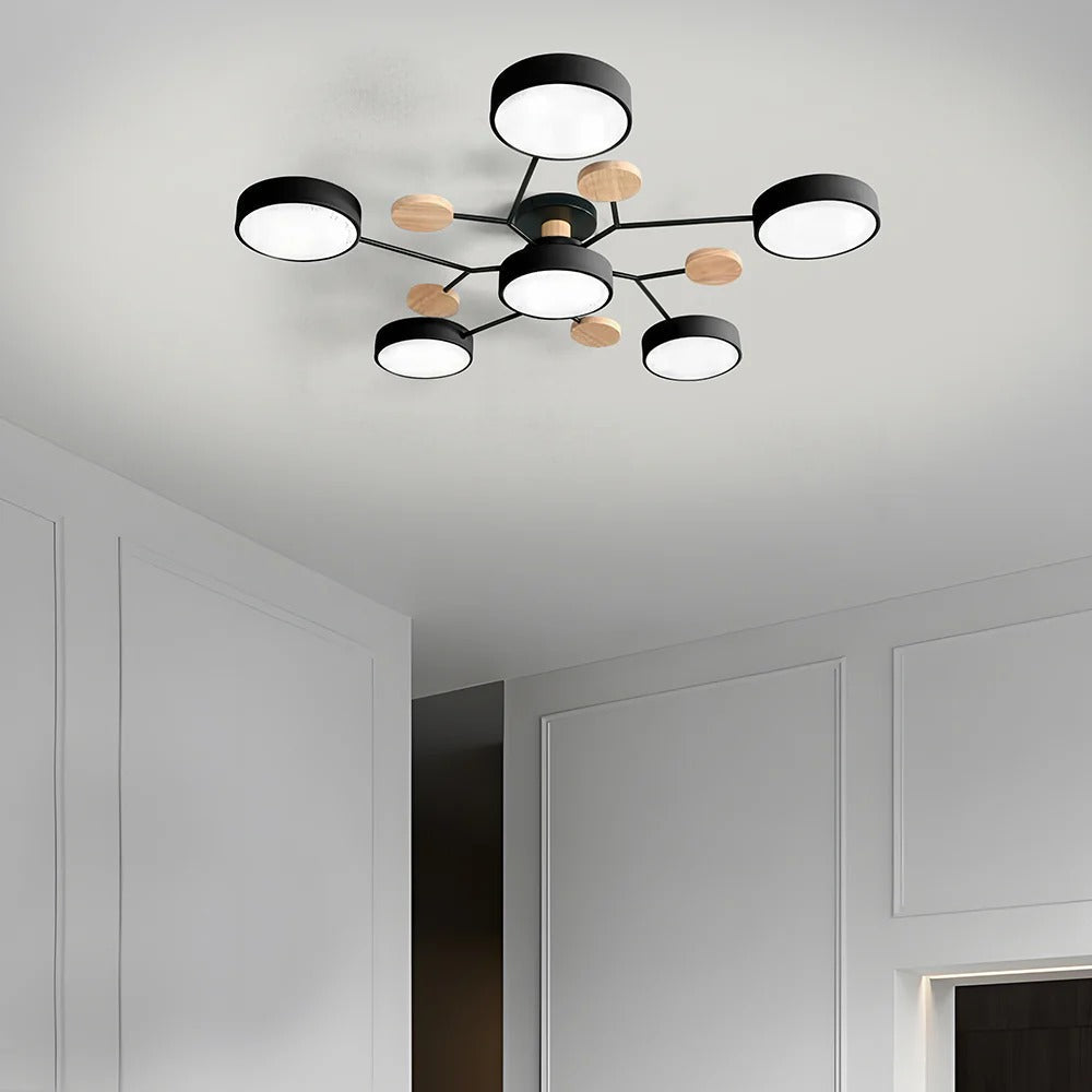 Lumière de plafond semi-encastrée LED Halo moderne pour des espaces élégants