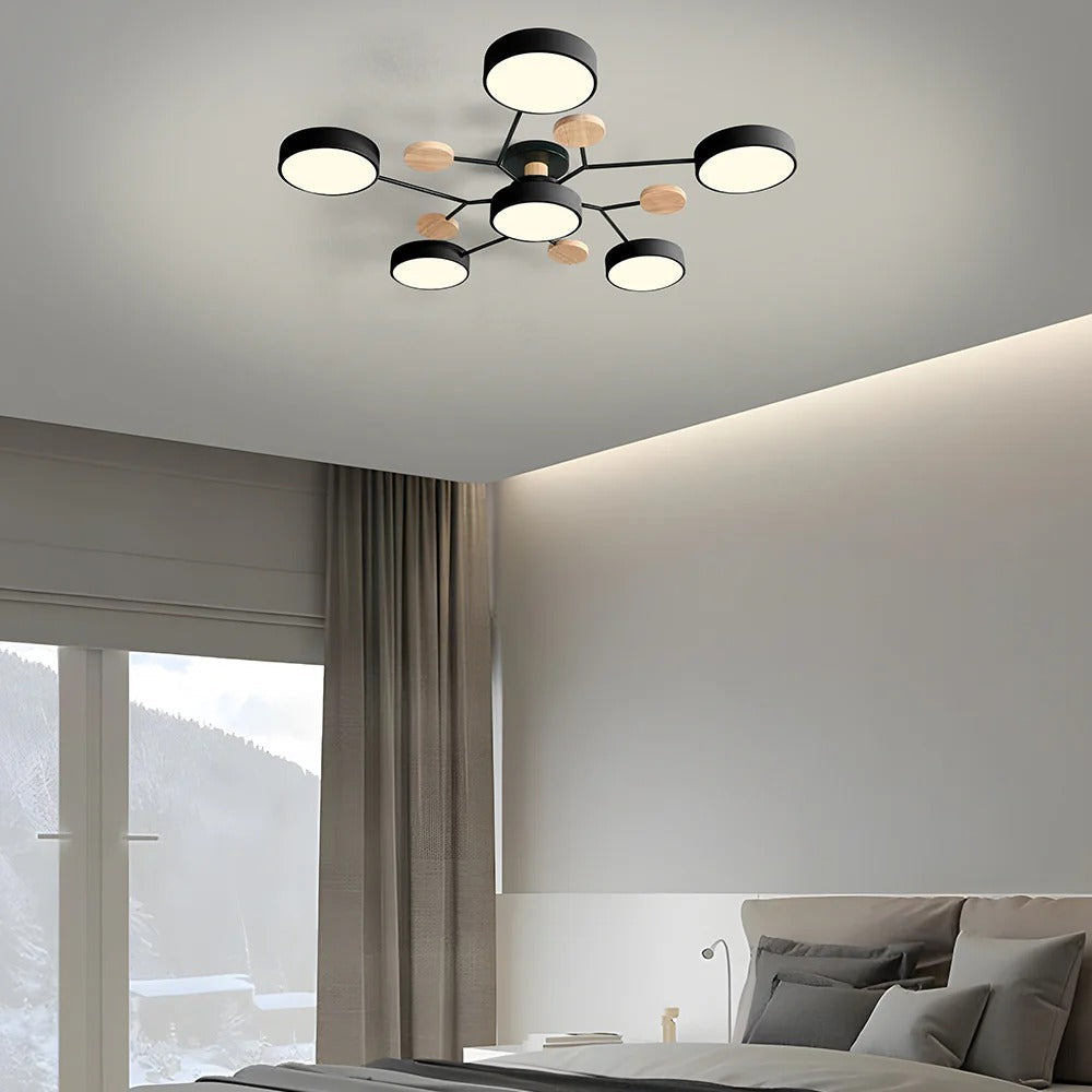 Lumière de plafond semi-encastrée LED Halo moderne pour des espaces élégants