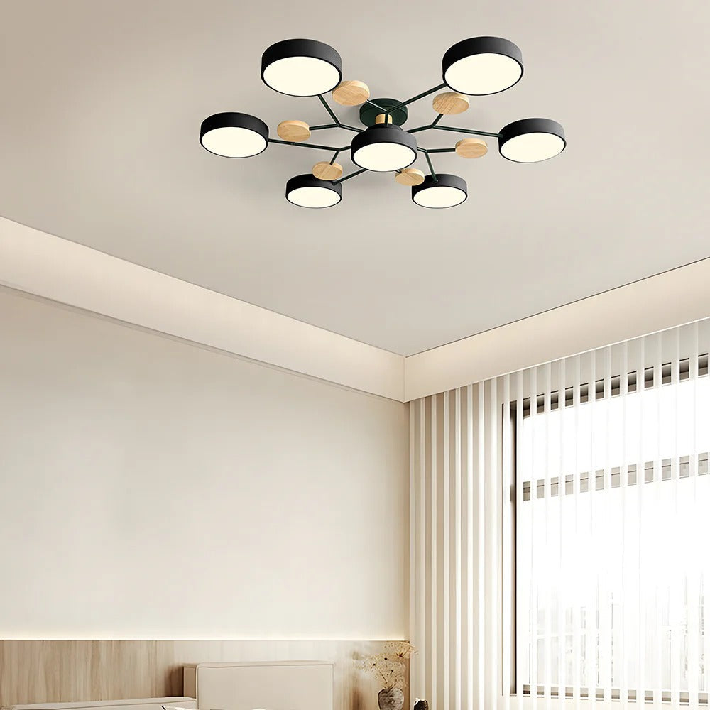 Lumière de plafond semi-encastrée LED Halo moderne pour des espaces élégants