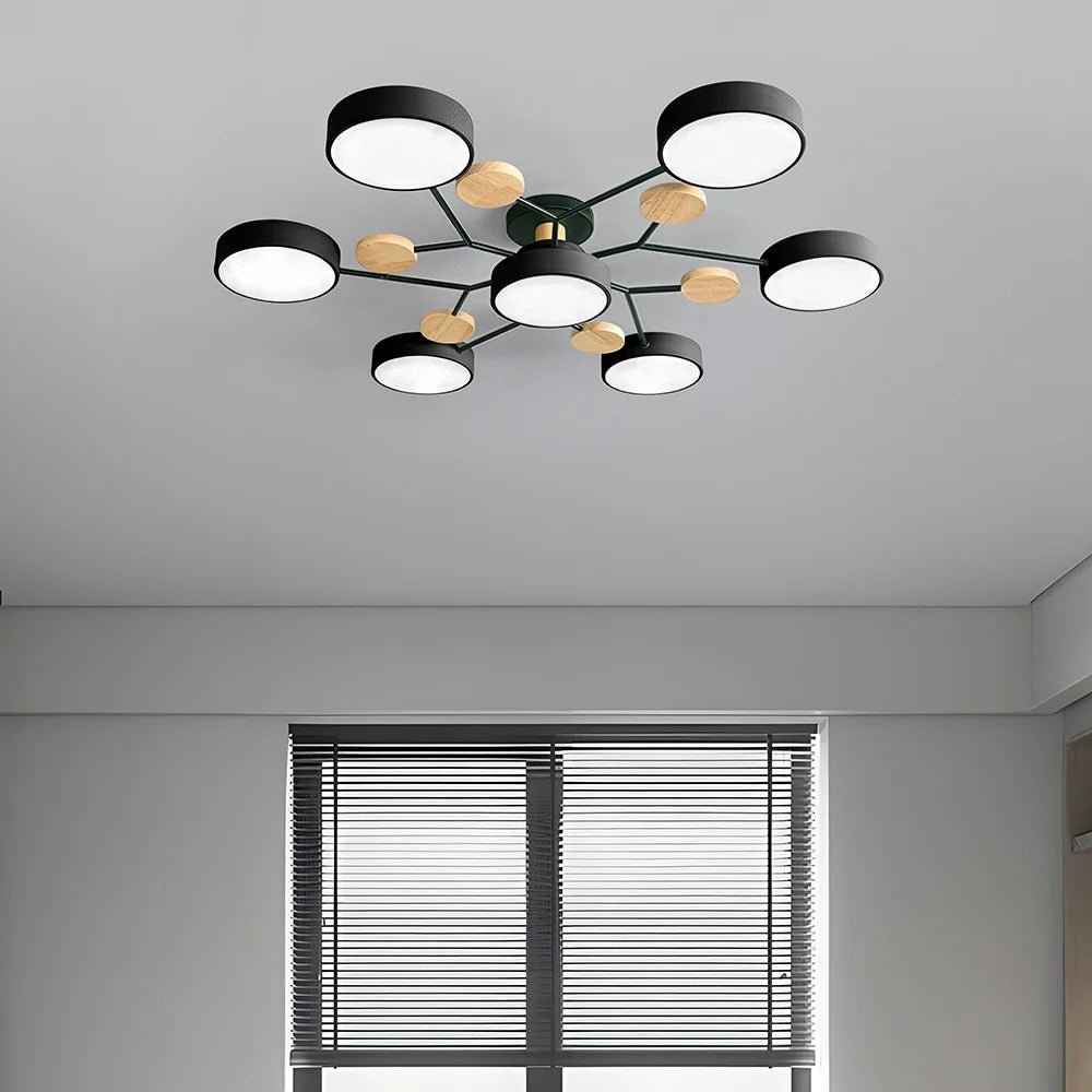 Lumière de plafond semi-encastrée LED Halo moderne pour des espaces élégants