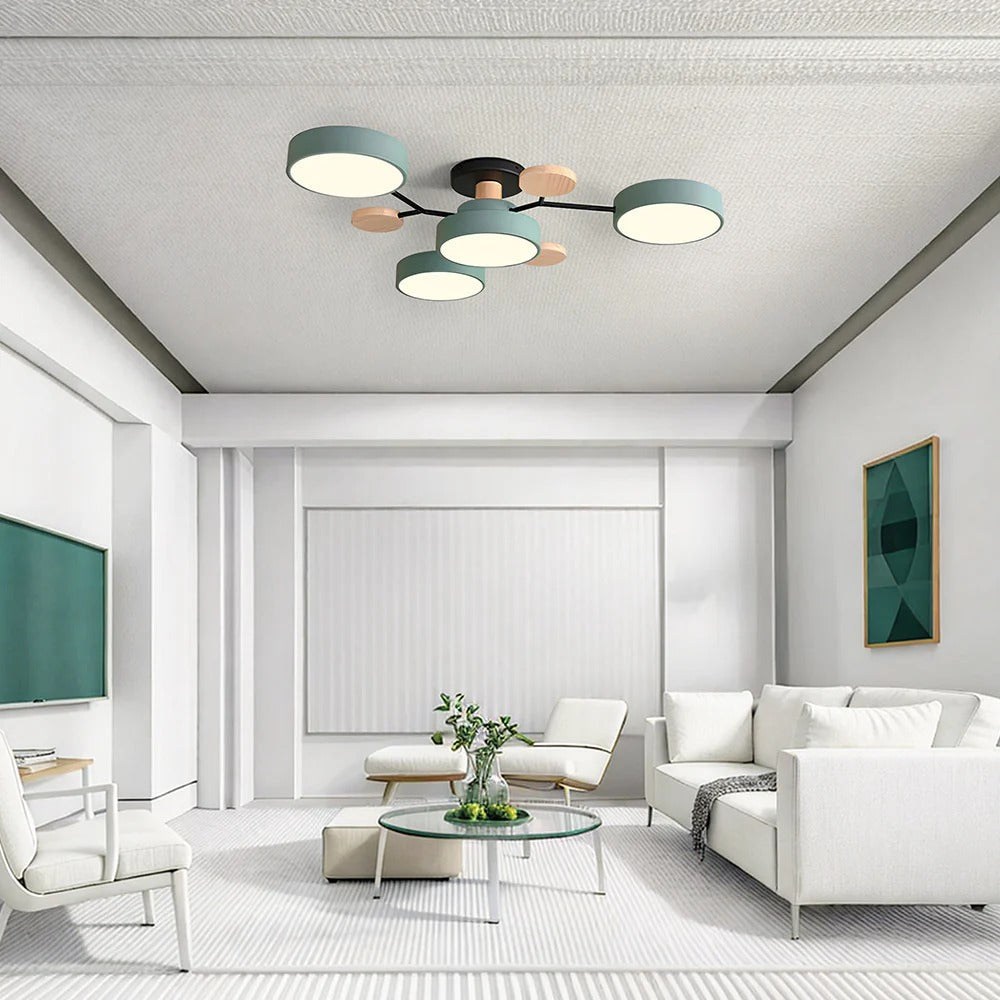 Lumière de plafond semi-encastrée LED Halo moderne pour des espaces élégants