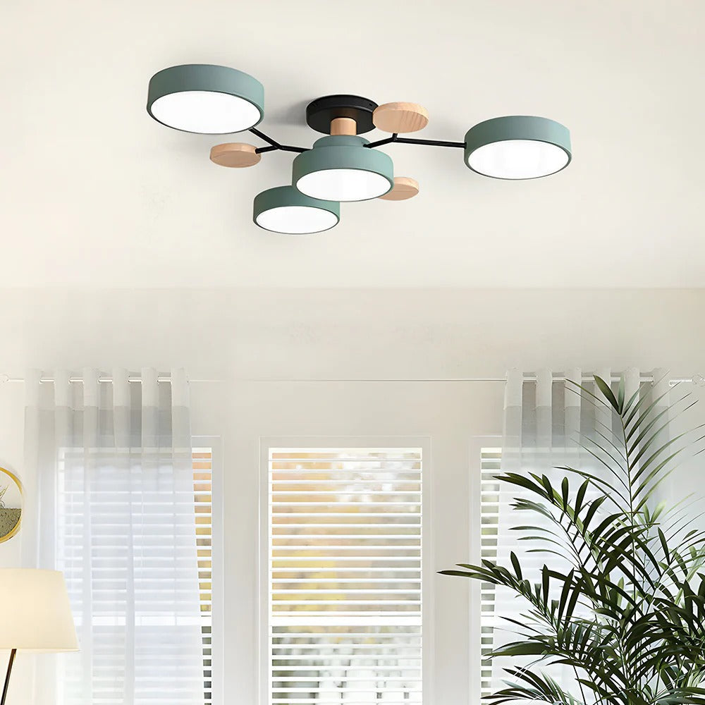 Lumière de plafond semi-encastrée LED Halo moderne pour des espaces élégants