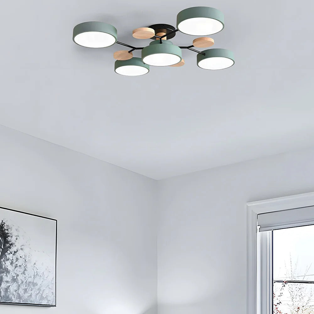 Lumière de plafond semi-encastrée LED Halo moderne pour des espaces élégants