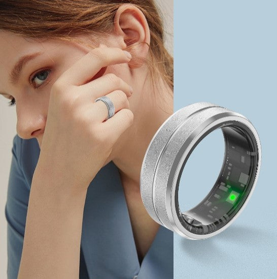 Bague Intelligente avec Suivi de Fréquence Cardiaque et de Taux d'Oxygène Sanguin | Tracker de Fitness Étanche pour des Informations Quotidiennes sur la Santé