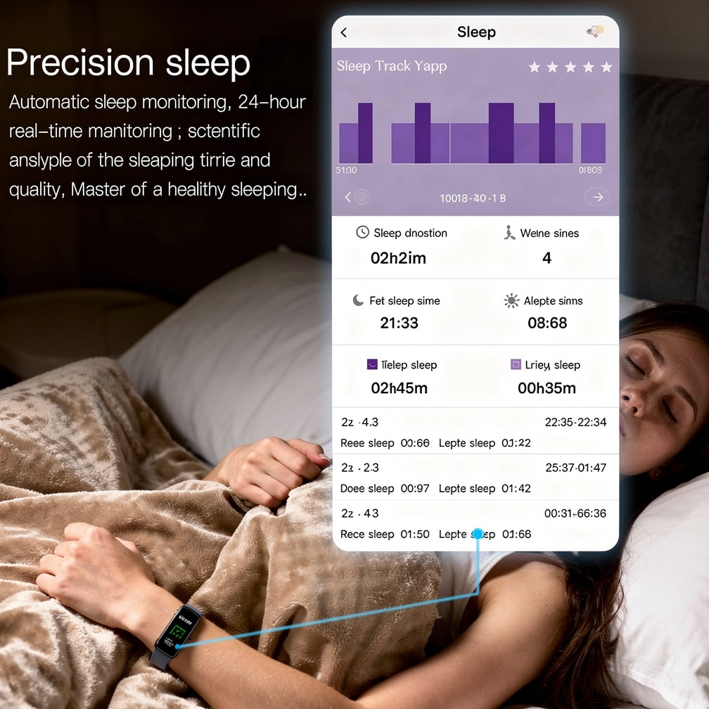Montre connectée avec EKG, fréquence cardiaque, pression artérielle et suivi du sommeil pour hommes et femmes | Tracker de fitness | Vitaro