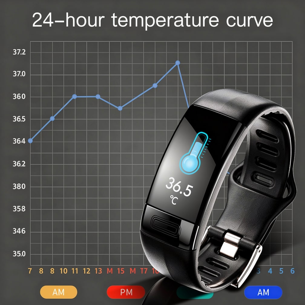 Montre connectée avec EKG, fréquence cardiaque, pression artérielle et suivi du sommeil pour hommes et femmes | Tracker de fitness | Vitaro