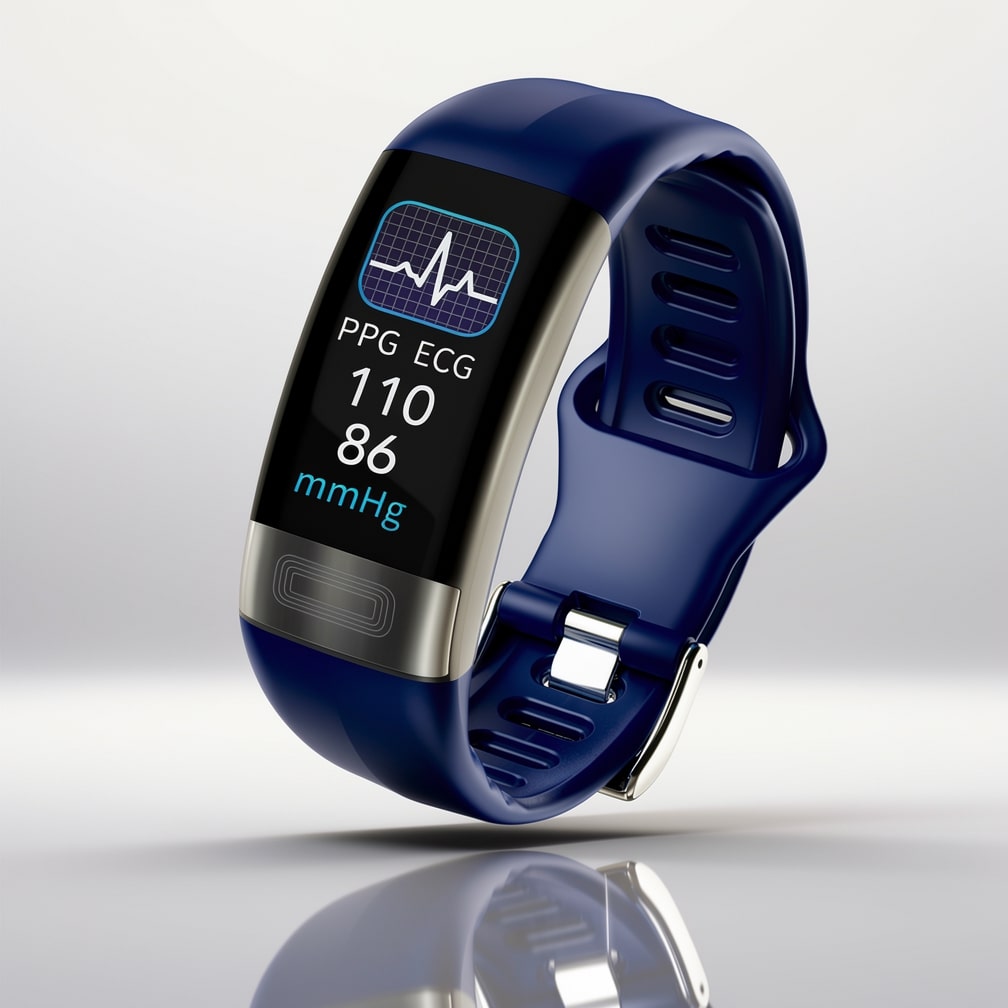 Montre connectée avec EKG, fréquence cardiaque, pression artérielle et suivi du sommeil pour hommes et femmes | Tracker de fitness | Vitaro