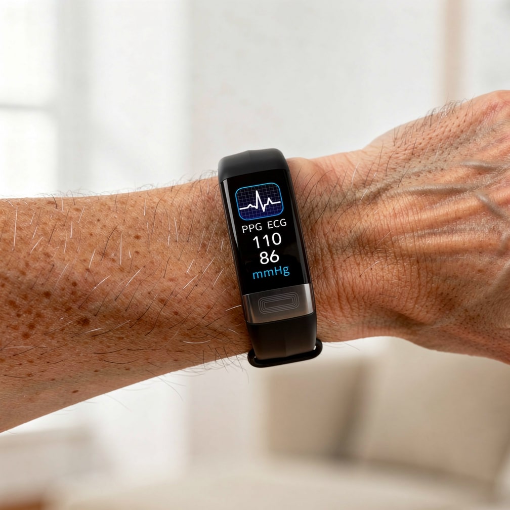 Montre connectée avec EKG, fréquence cardiaque, pression artérielle et suivi du sommeil pour hommes et femmes | Tracker de fitness | Vitaro