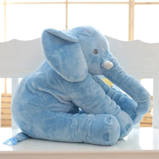 Coussin en Peluche Éléphant Bébé pour Câlins et Jeux