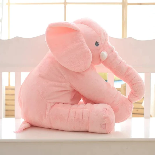 Coussin en Peluche Éléphant Bébé pour Câlins et Jeux