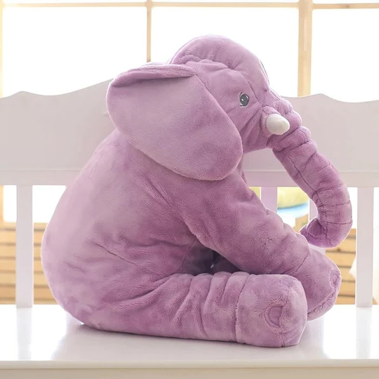 Coussin en Peluche Éléphant Bébé pour Câlins et Jeux