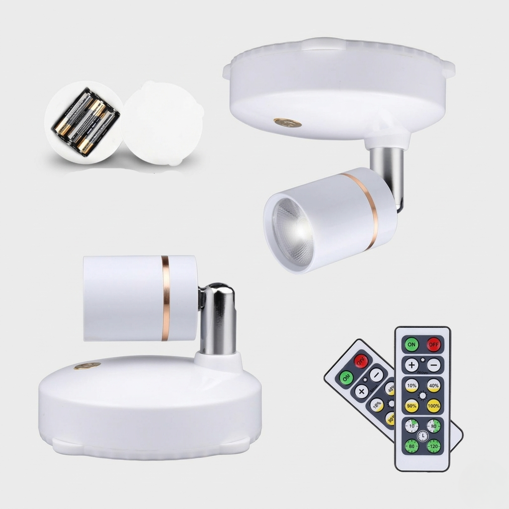 Spot LED Sans Fil Éclairage Rechargeable avec Télécommande