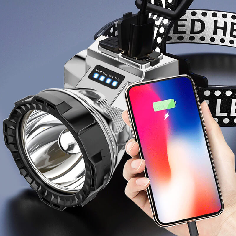 Lampe frontale LED super lumineuse – Puissante lampe frontale pour les activités en plein air et le travail
