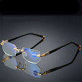 Viselio Lunettes de lecture intelligentes avec verres progressifs | Ultra légères & filtre de lumière bleue | Pour la vision de près et de loin | Monture en titane TR90