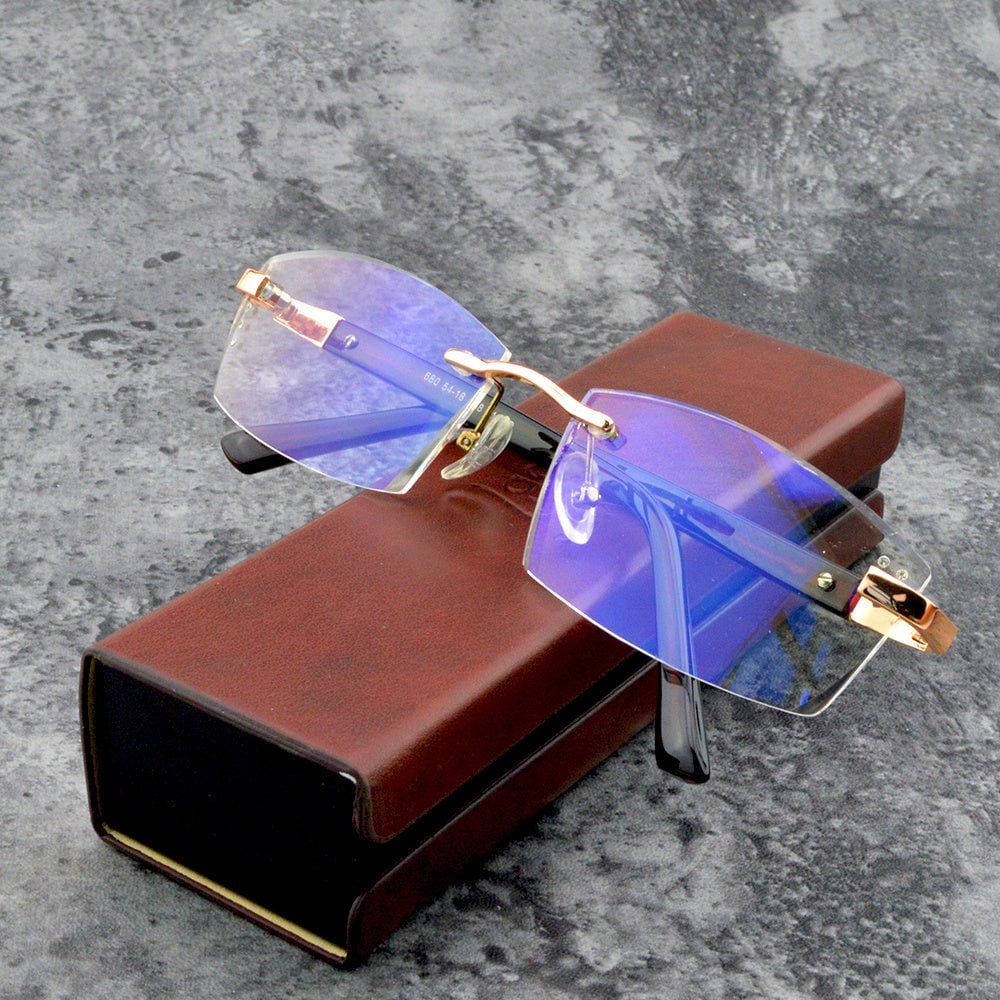 Viselio Lunettes de lecture intelligentes avec verres progressifs | Ultra légères & filtre de lumière bleue | Pour la vision de près et de loin | Monture en titane TR90