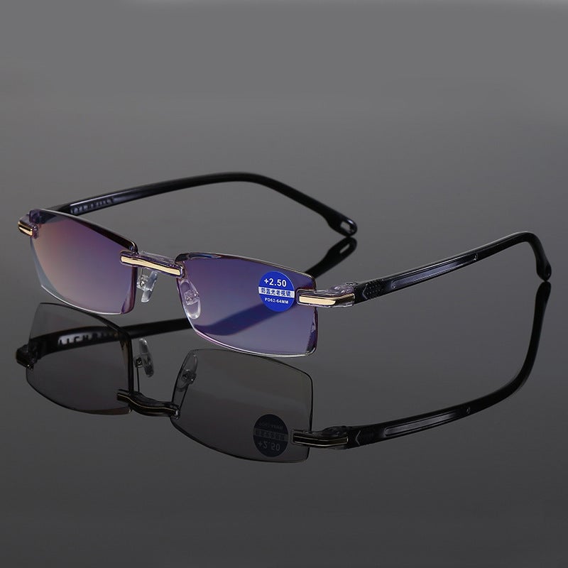 Viselio Lunettes de lecture intelligentes avec verres progressifs | Ultra légères & filtre de lumière bleue | Pour la vision de près et de loin | Monture en titane TR90