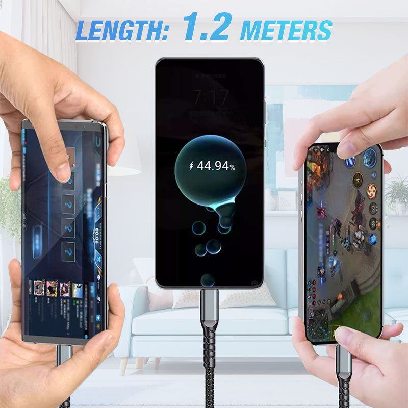 Câble de Chargement 1+1 GRATUIT : Câble de Charge Rapide Universel 3-en-1 100W