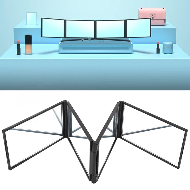 Miroir Pliable Multi-Angles pour Auto-Coupe de Cheveux - Vue Arrière Disponible