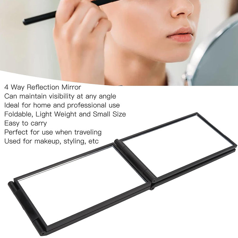 Miroir Pliable Multi-Angles pour Auto-Coupe de Cheveux - Vue Arrière Disponible
