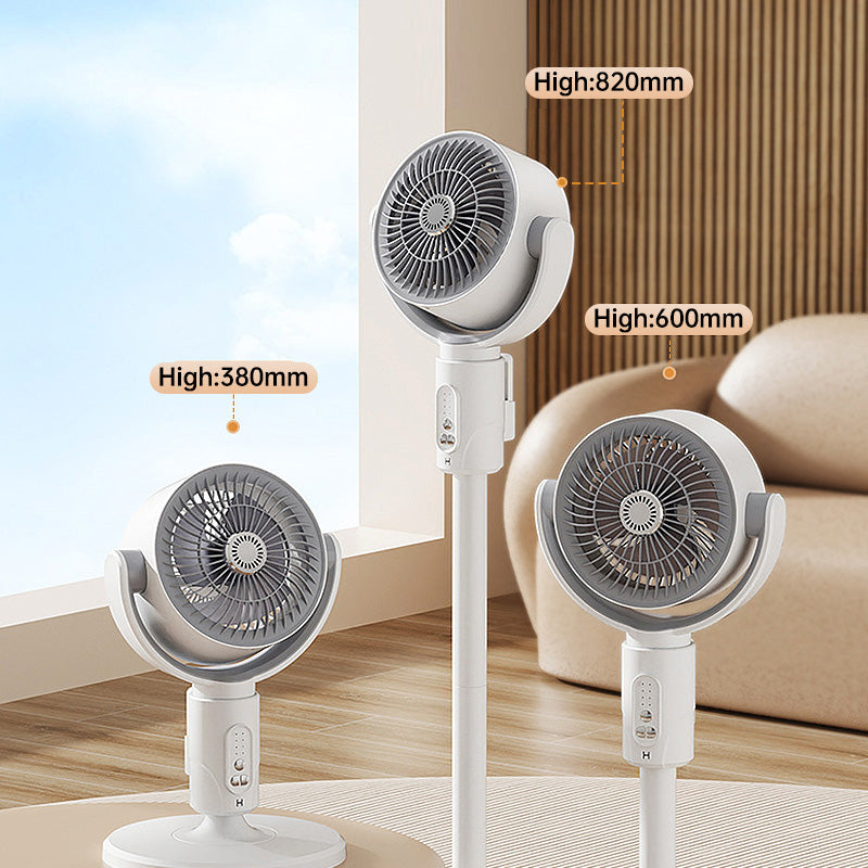 Ventilateur sur pied, 20 dB très silencieux, portée de 30 m, 2465 m³/h de volume d'air, ventilateur avec télécommande et refroidissement | Karnz