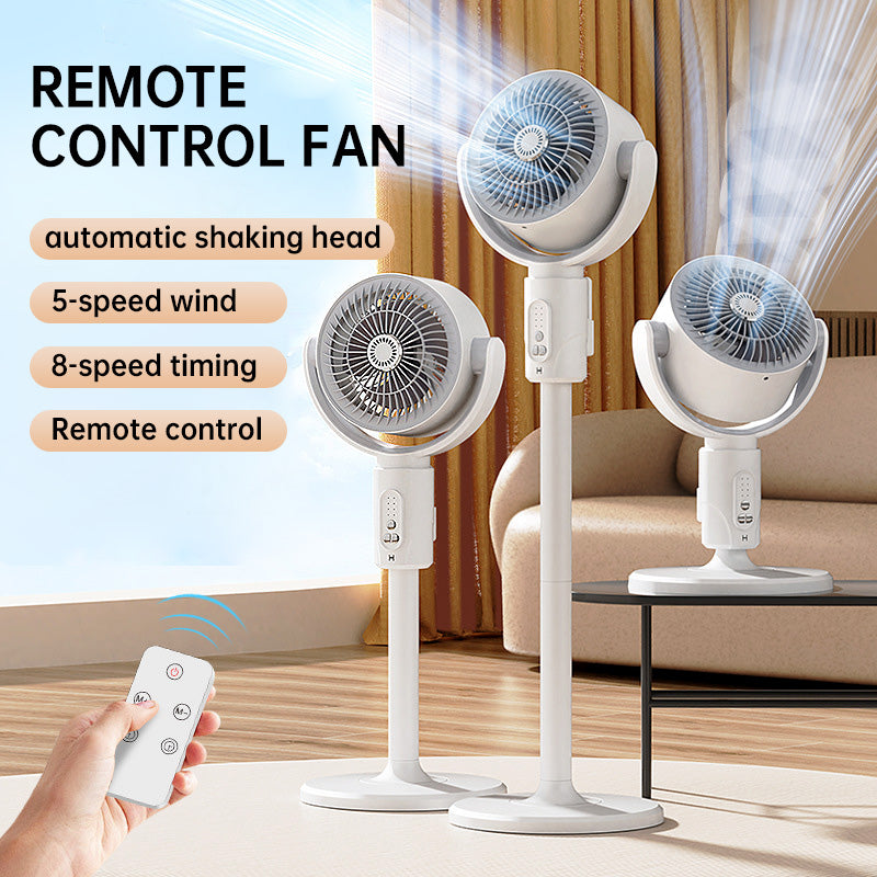 Ventilateur sur pied, 20 dB très silencieux, portée de 30 m, 2465 m³/h de volume d'air, ventilateur avec télécommande et refroidissement | Karnz