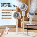 Ventilateur sur pied, 20 dB très silencieux, portée de 30 m, 2465 m³/h de volume d'air, ventilateur avec télécommande et refroidissement | Karnz