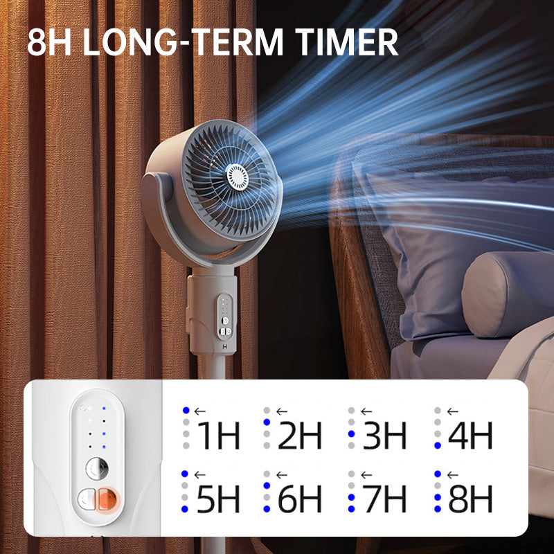 Ventilateur sur pied, 20 dB très silencieux, portée de 30 m, 2465 m³/h de volume d'air, ventilateur avec télécommande et refroidissement | Karnz