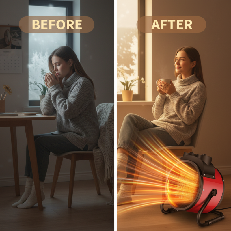 Chauffage Électrique Portable – Chauffage Puissant pour Intérieur