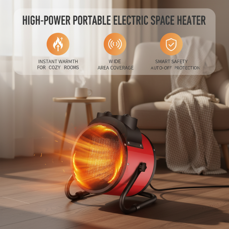 Chauffage Électrique Portable – Chauffage Puissant pour Intérieur