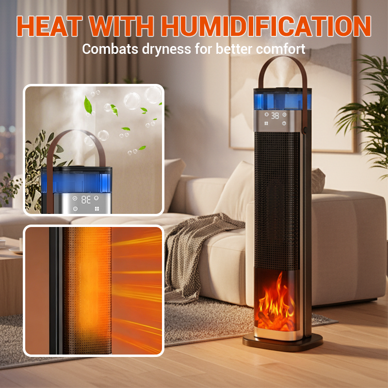 PTC Chauffage 2000W avec Humidificateur – Chauffage Électrique 2-en-1