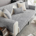 Housse de canapé en chenille rayée anti-rayures pour salon