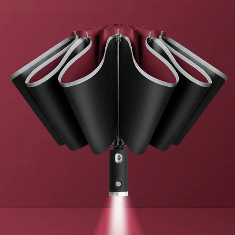 Parapluie Intelligent Résistant au Vent avec Lumière Intégrée