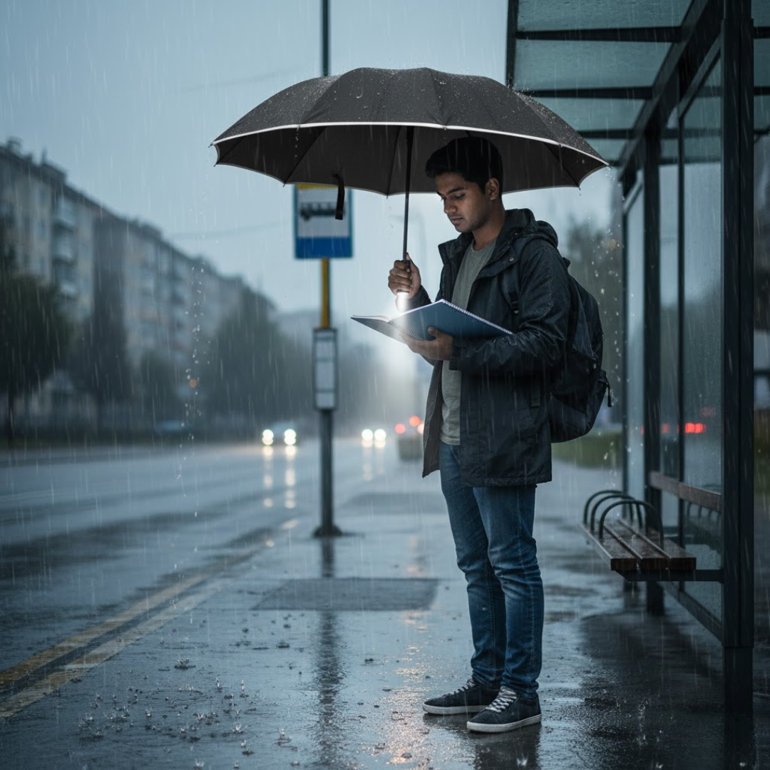 Parapluie Intelligent Résistant au Vent avec Lumière Intégrée