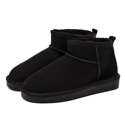 Bottes Cheville Hiver Élégantes avec Fourrure pour Femmes