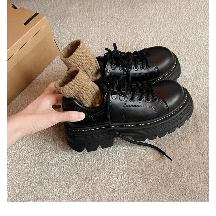 Chaussures Chunky à Lacets pour Femmes avec Semelle Antidérapante