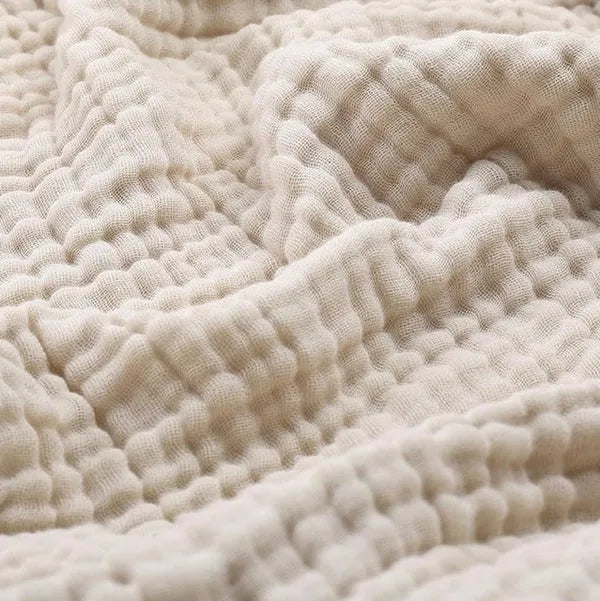 Plaid en Mousseline Douce Couverture en Coton Léger Ronde Chaude Peluche Salon Chambre | Sansoti