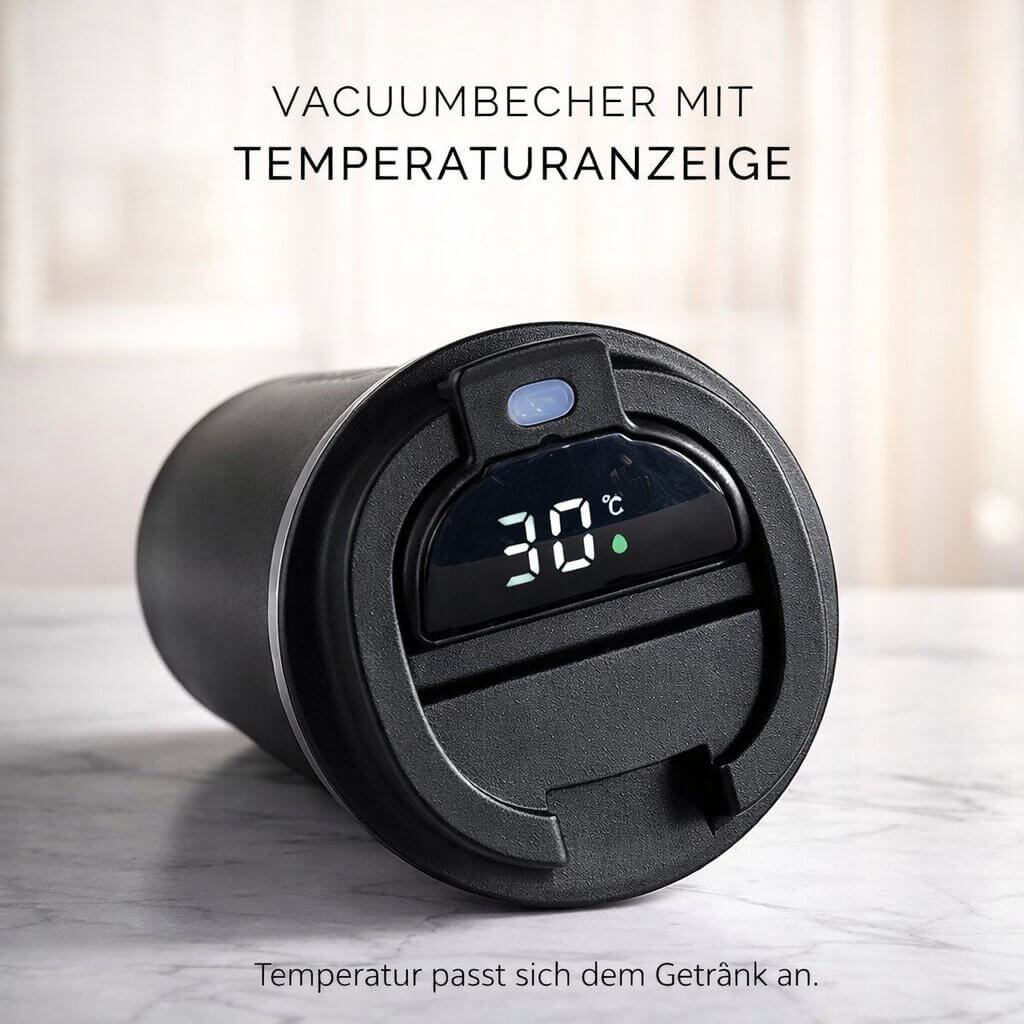 Gobelet de Voyage avec Affichage Intelligent de Température | Vaisselle en Acier Inoxydable